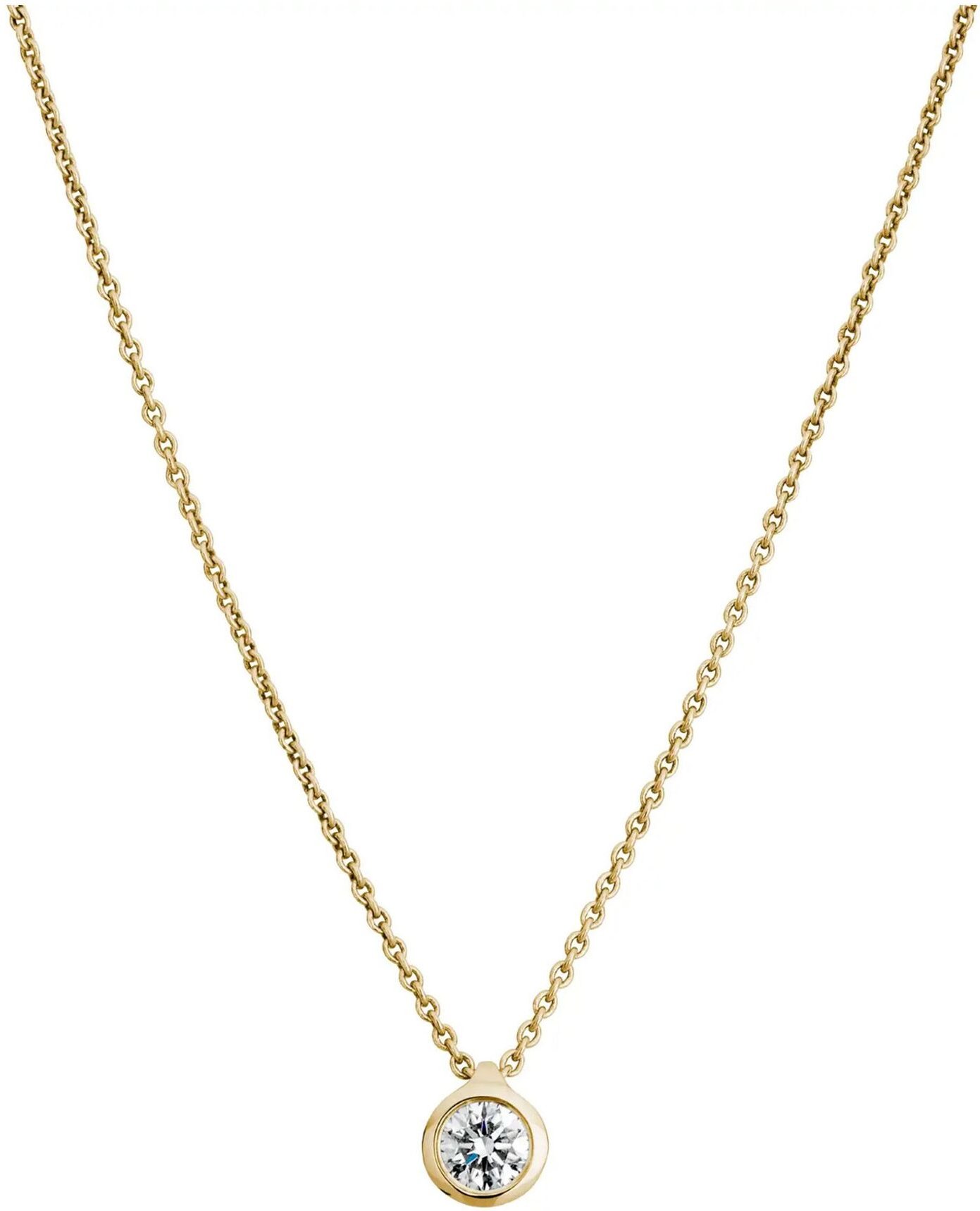 Lyomi Collier 585/- Gelbgold 1 synth. Diam. 0,25 ct.