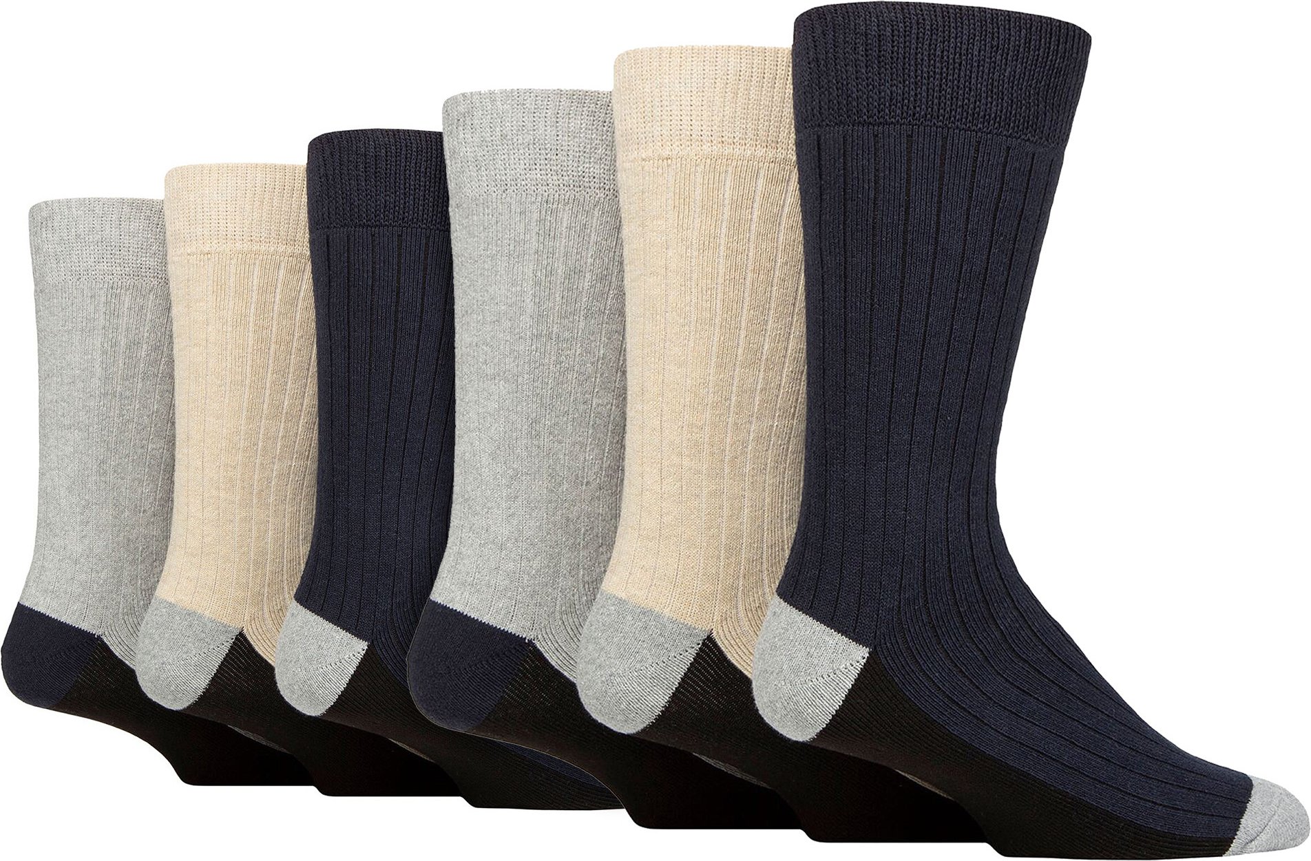 6er-Pack Herren-Stiefelsocken | Wildfeet | Baumwollsocken zum Wandern, Spazierengehen & Laufen - Multi