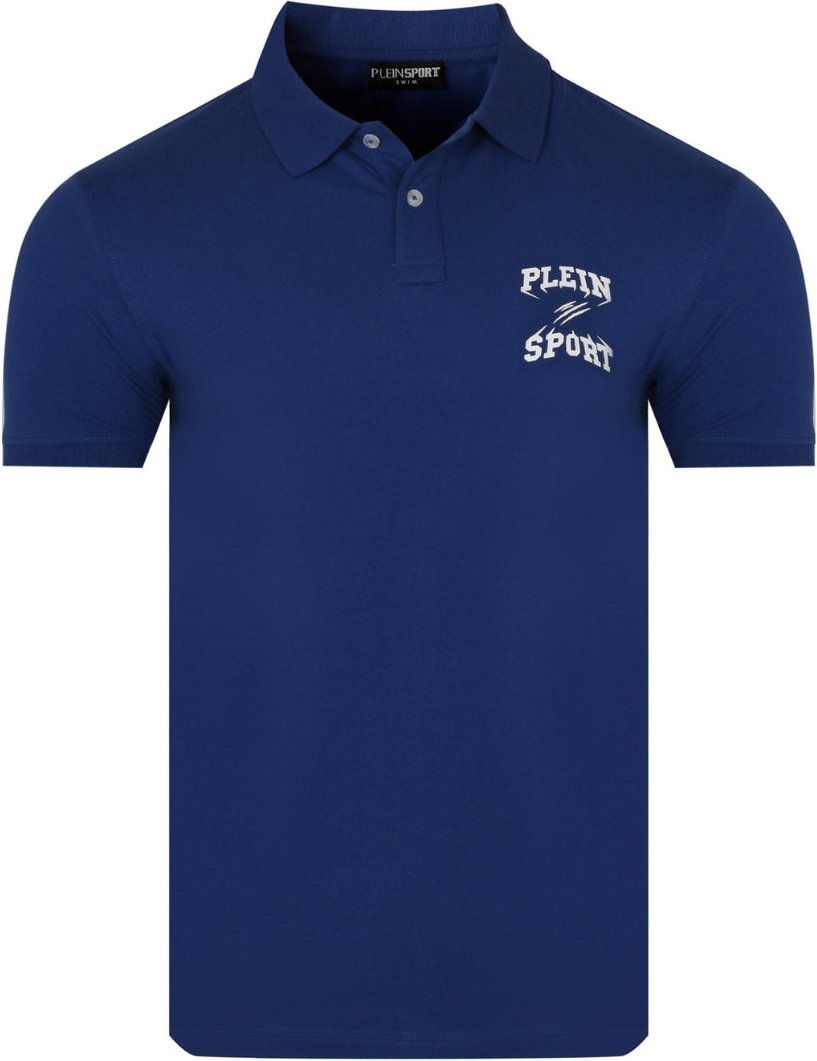 Marineblaues Poloshirt Mit Kleinem Logo Von Plein Sport