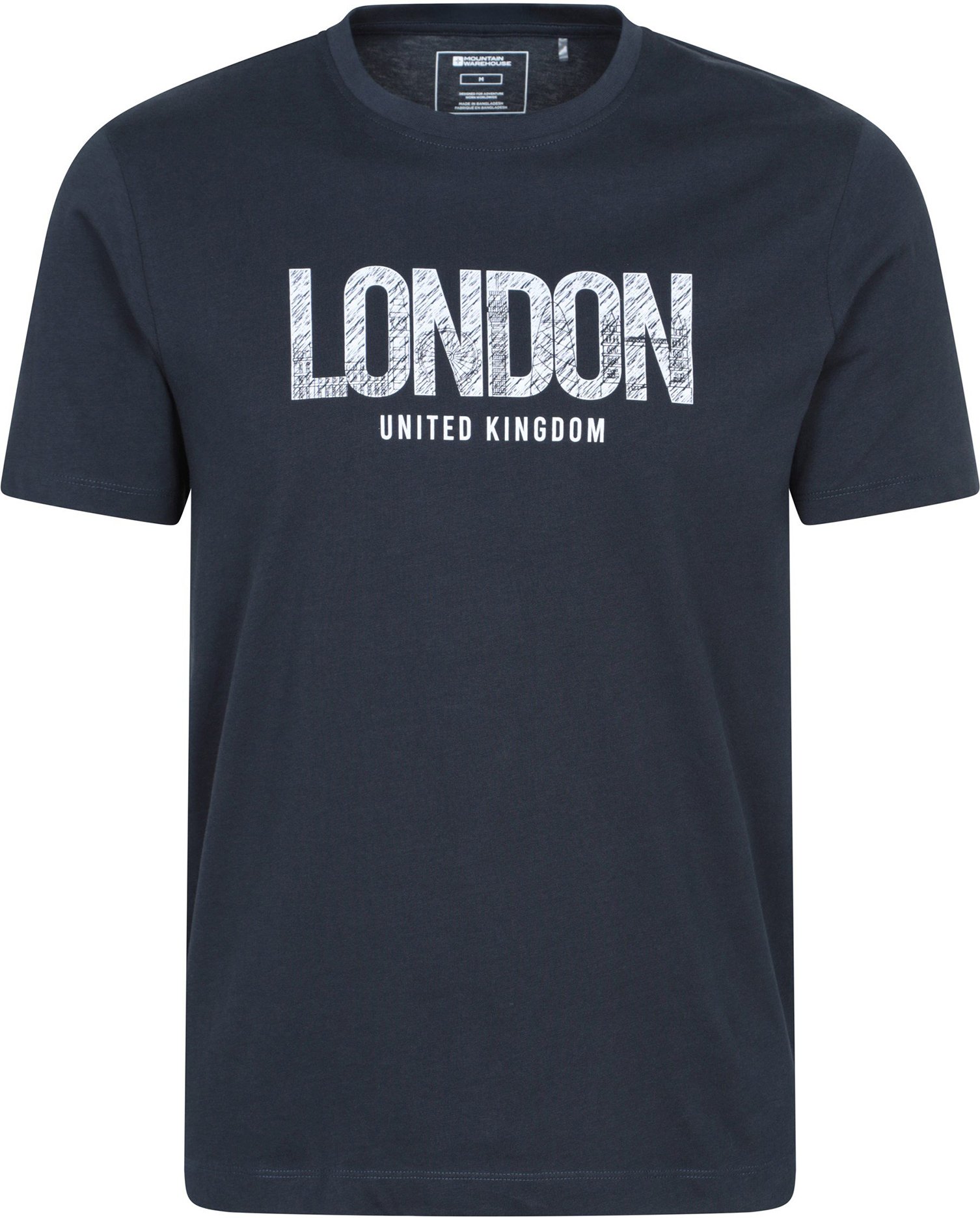 Thumbnail - Mountain Warehouse - "London" T-Shirt für Herren kurzärmlig (Marineblau)