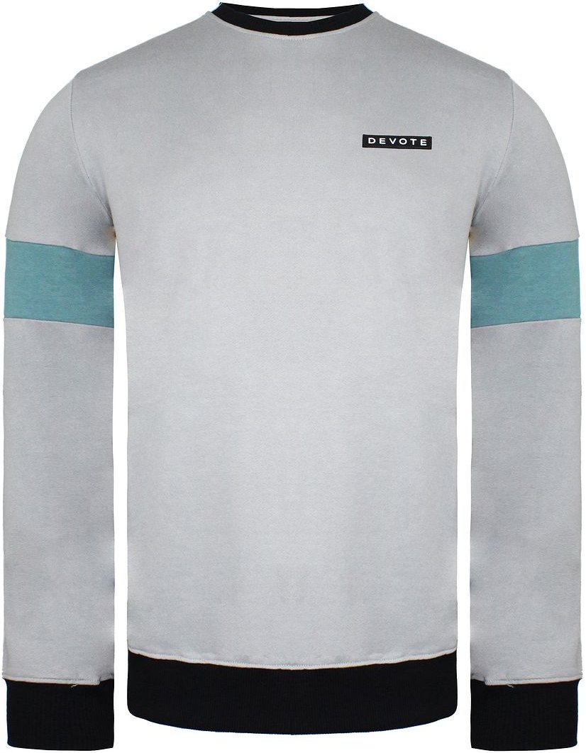 Devote London Clayton Mens Grey/Teale Pullover