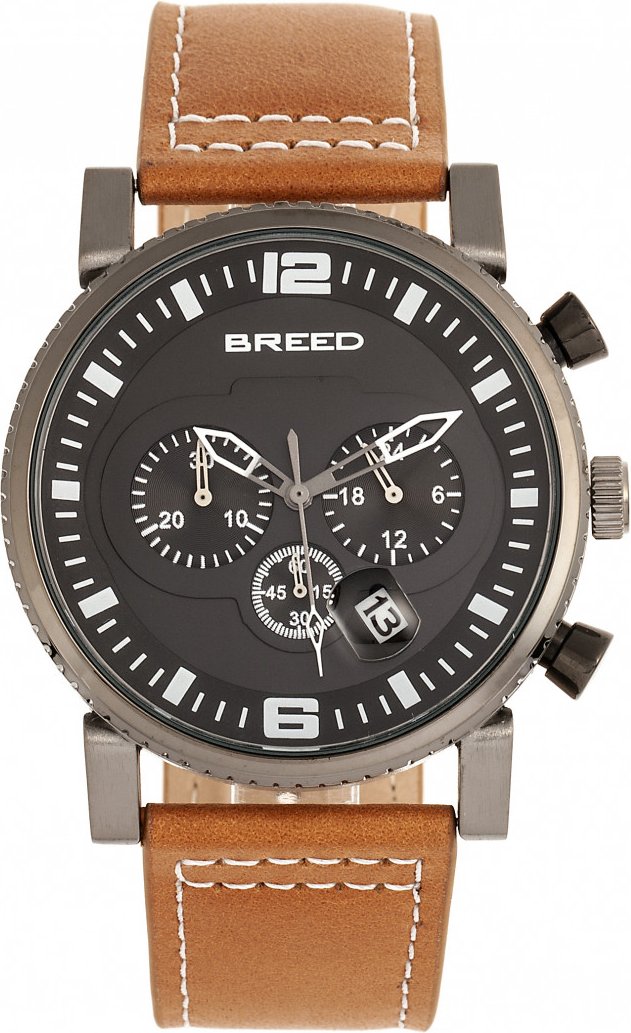 Breed Ryker Chronograph Lederarmbanduhr mit Datum
