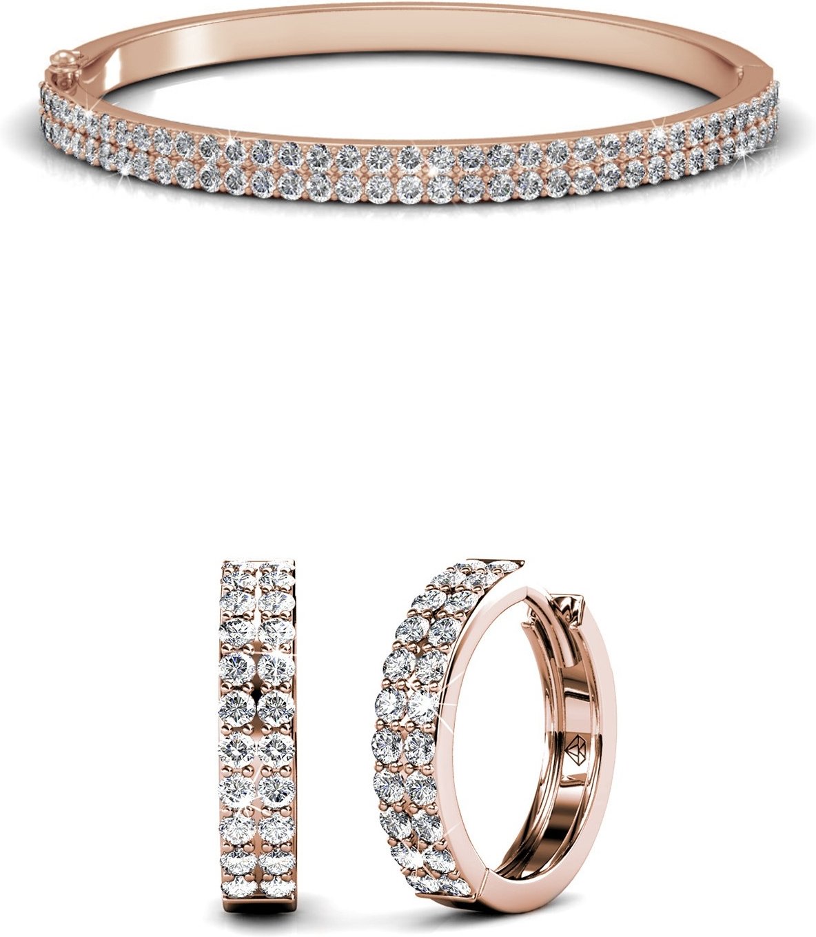 Glamour-Paruren - Roségold und Kristall