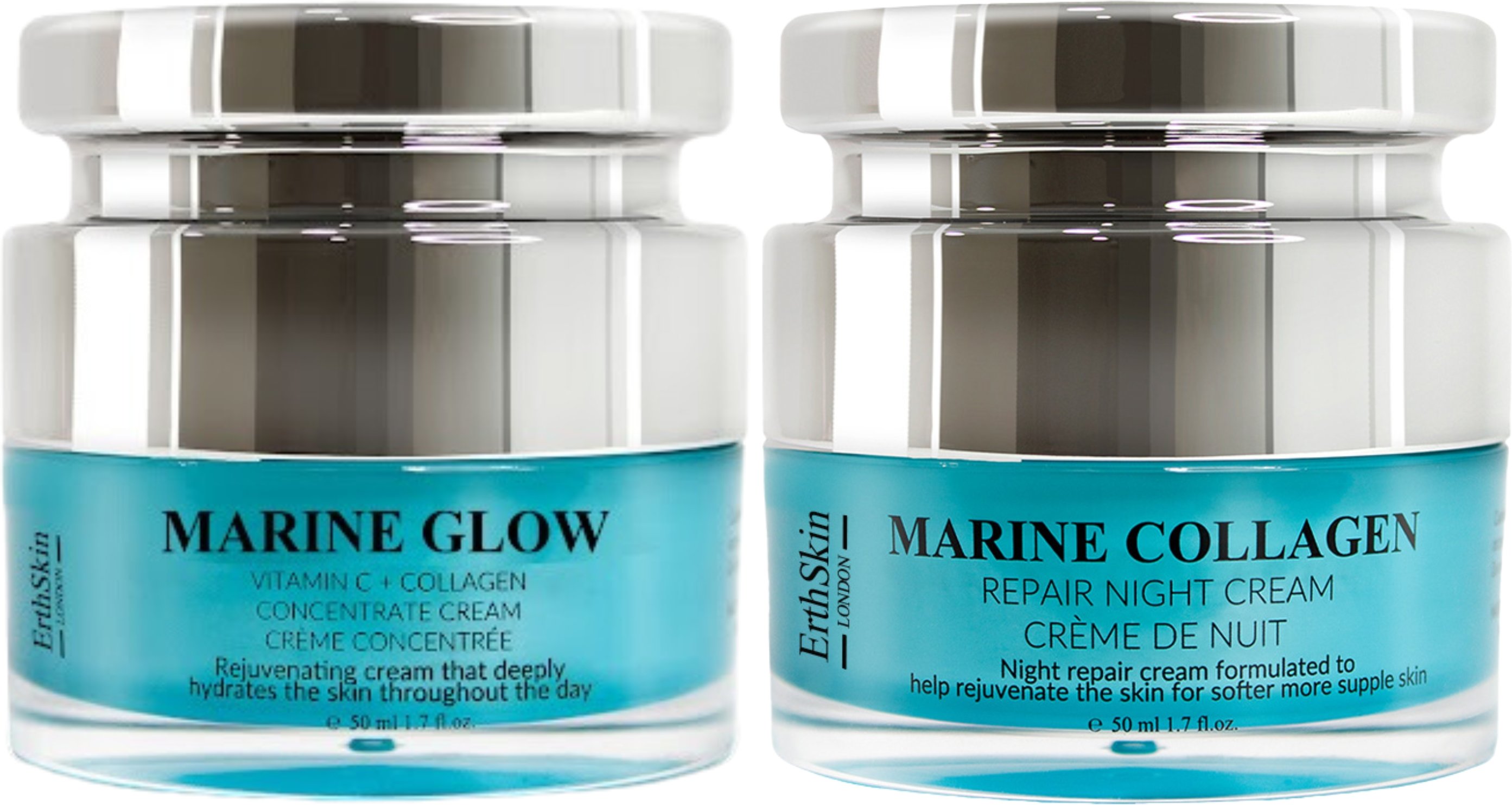 Marine Glow + Vitamin C-Konzentrat Creme 50ml Marine Collagen Nachtcreme 50ml