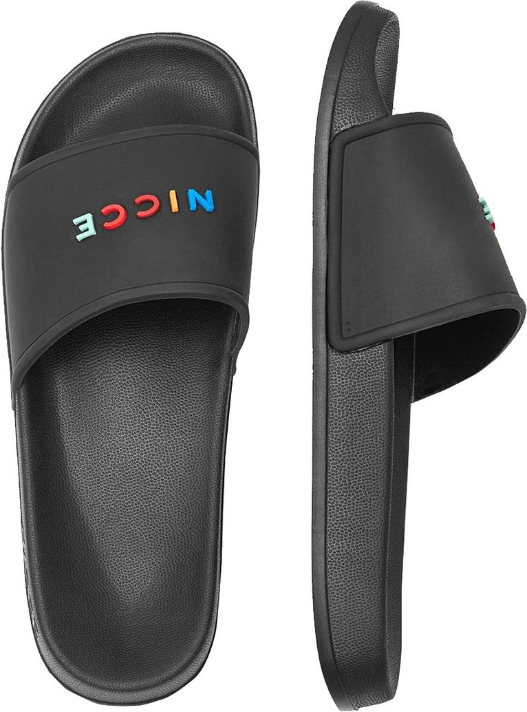 Nicce Dallas Mens Black Sliders