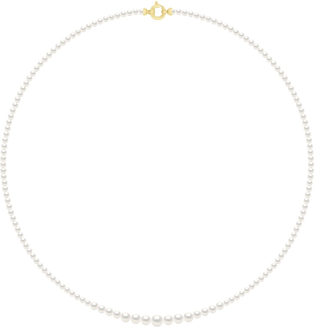 Halskette Chute – Echte Süßwasser-Zuchtperlen rund von 6 bis 3 mm