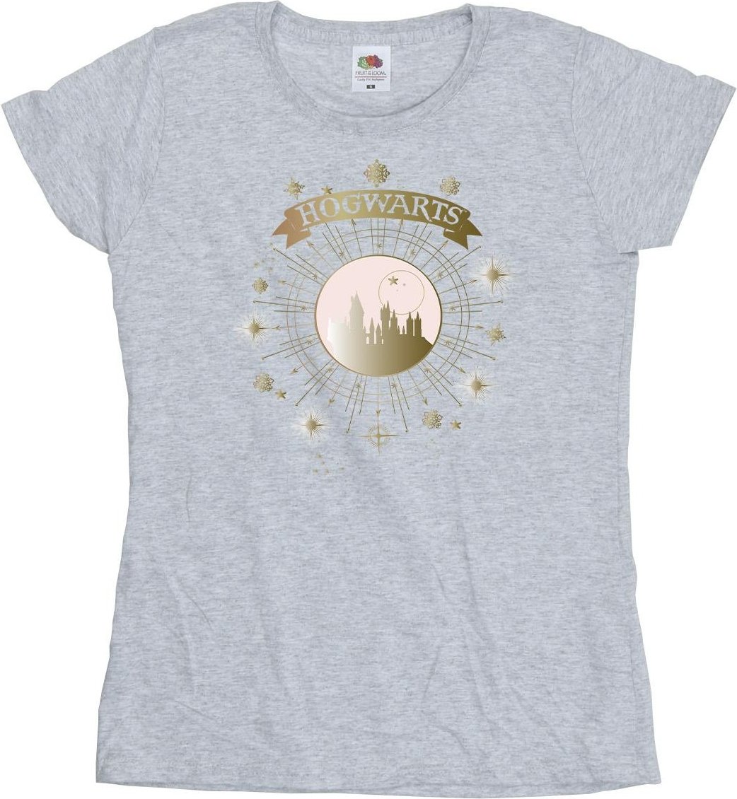 Harry Potter - "Hogwarts" T-Shirt für Damen (Grau)