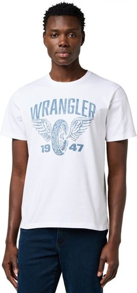 Wrangler - AMERICANA TEE WORN WHITE