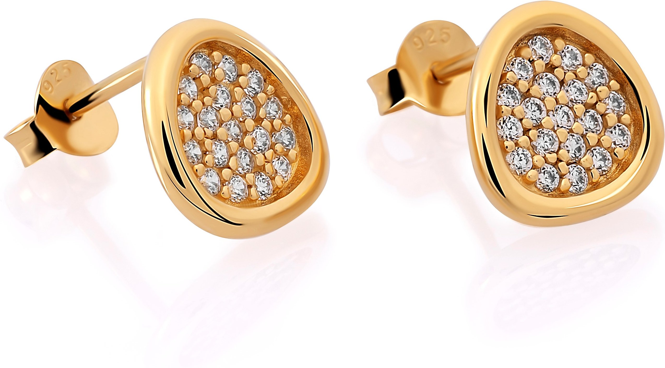 Orphelia 'Layla' Damen 925 Sterling Silber Ohrstecker - Gold ZO-7489/G