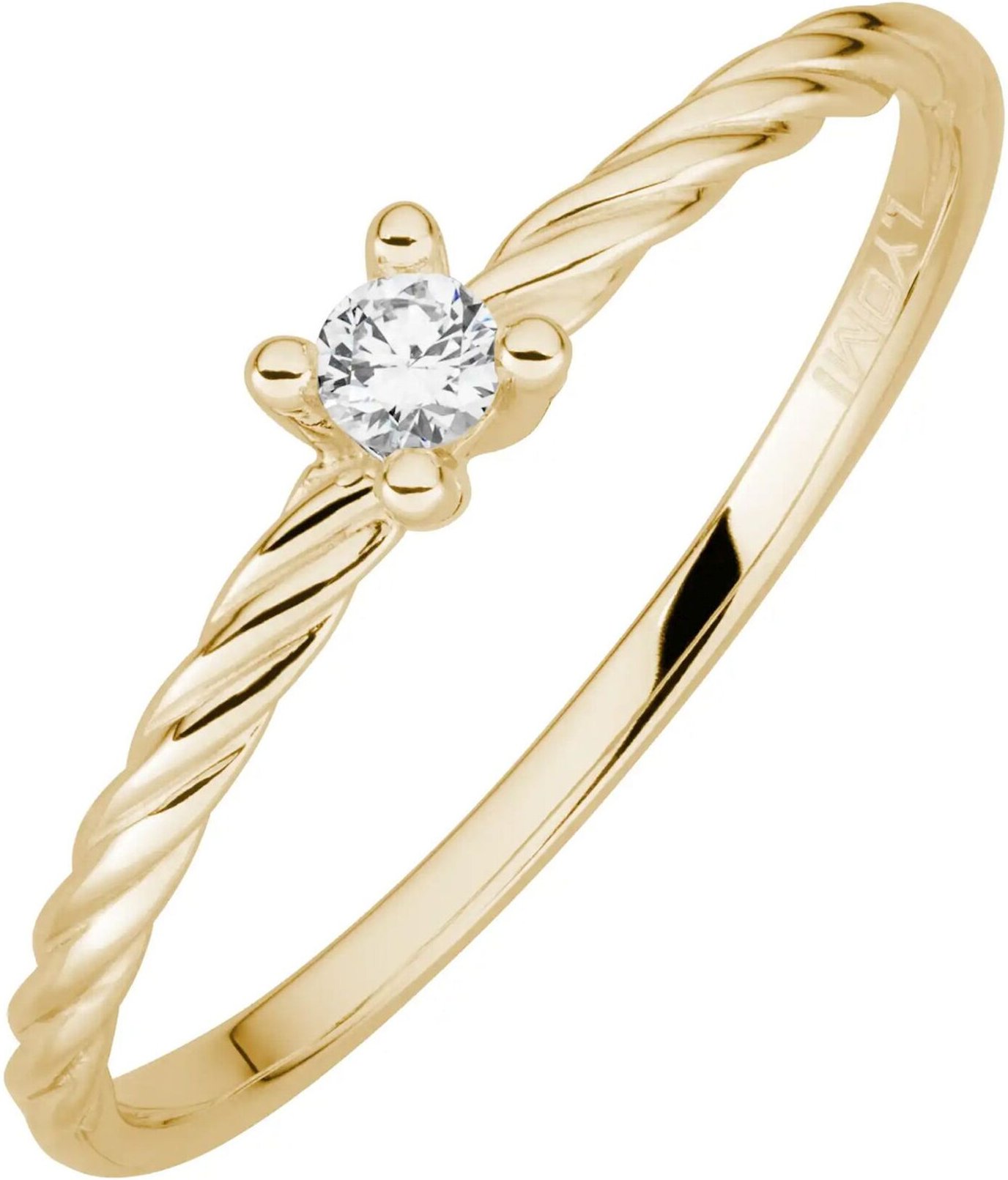 Thumbnail - Lyomi Ring 585/- Gelbgold 1 synth. Diam. 0,07ct.