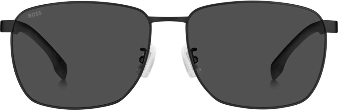 Hugo Boss - Rechteck-Sonnenbrille für Herren (Dunkles Ruthenium/Grau)