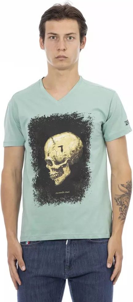 Meto Mori Schädel V-Ausschnitt T-Shirt