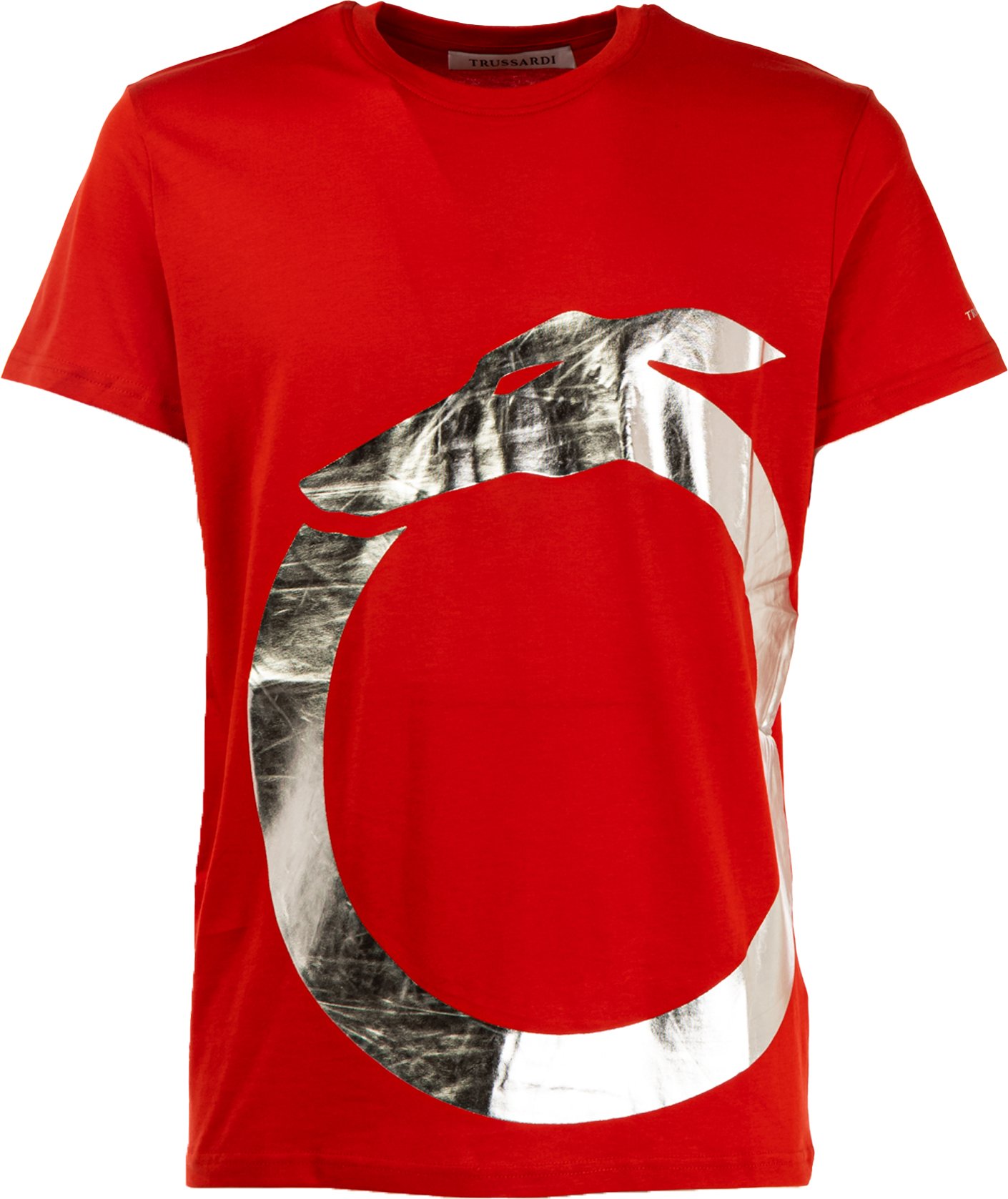 Herren T-Shirt mit kurzen Ärmeln und schlichtem Rundhalsausschnitt mit Druck