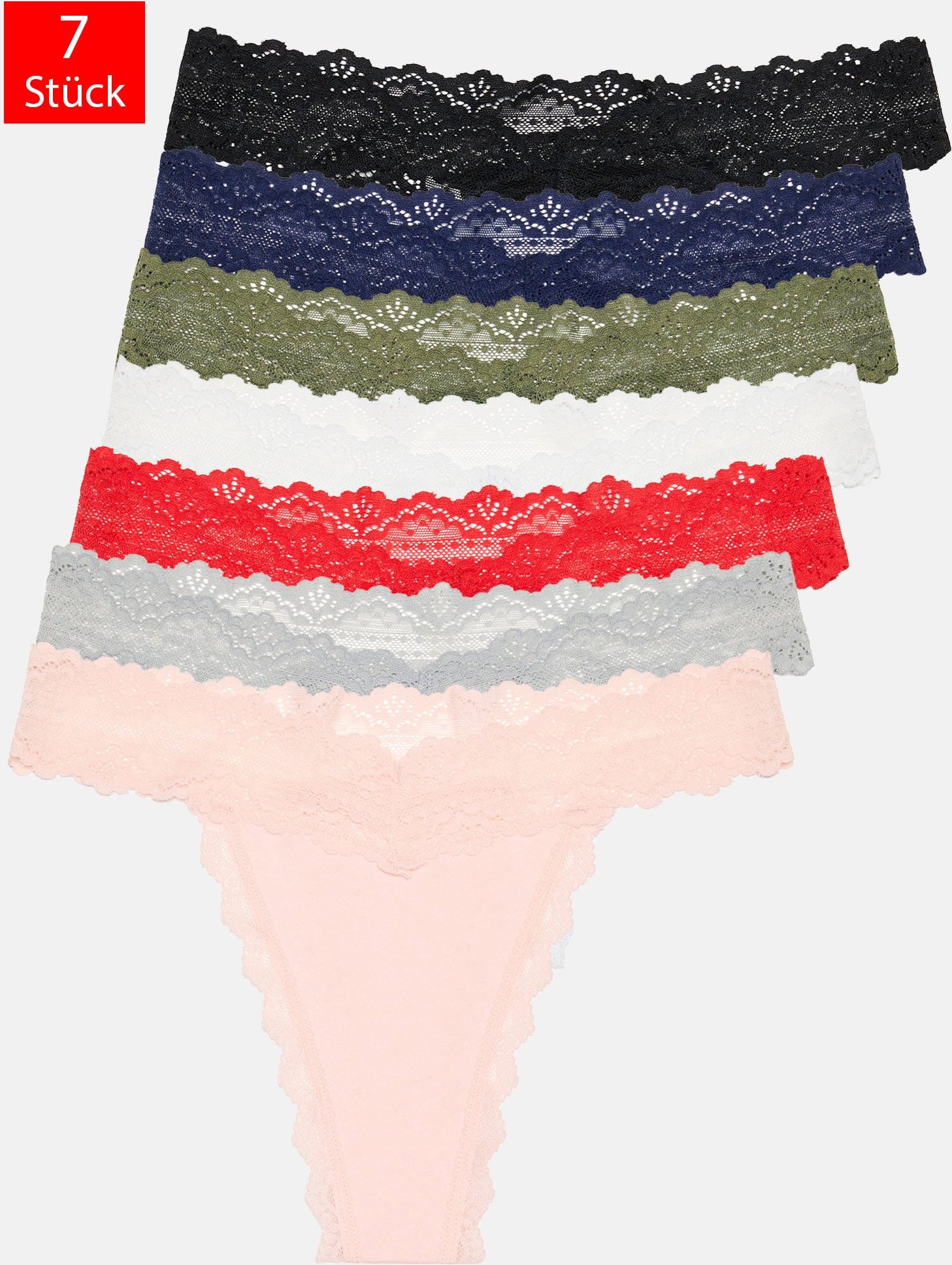 Tazzio Damen String 7er-Pack