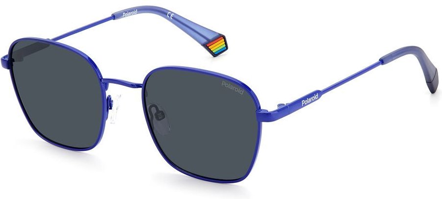Polaroid Blaue Sonnenbrille aus Edelstahl