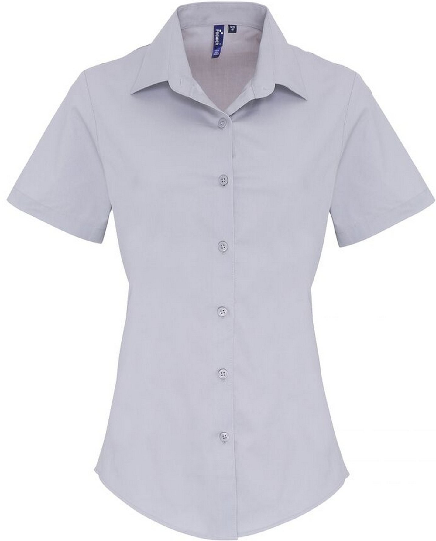 Premier - Bluse für Damen kurzärmlig (Silber)