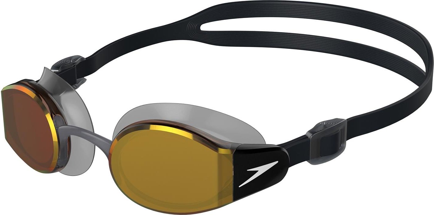 Speedo - "Mariner Pro" Schwimmbrille Spiegel für Herren (Schwarz/Orange)