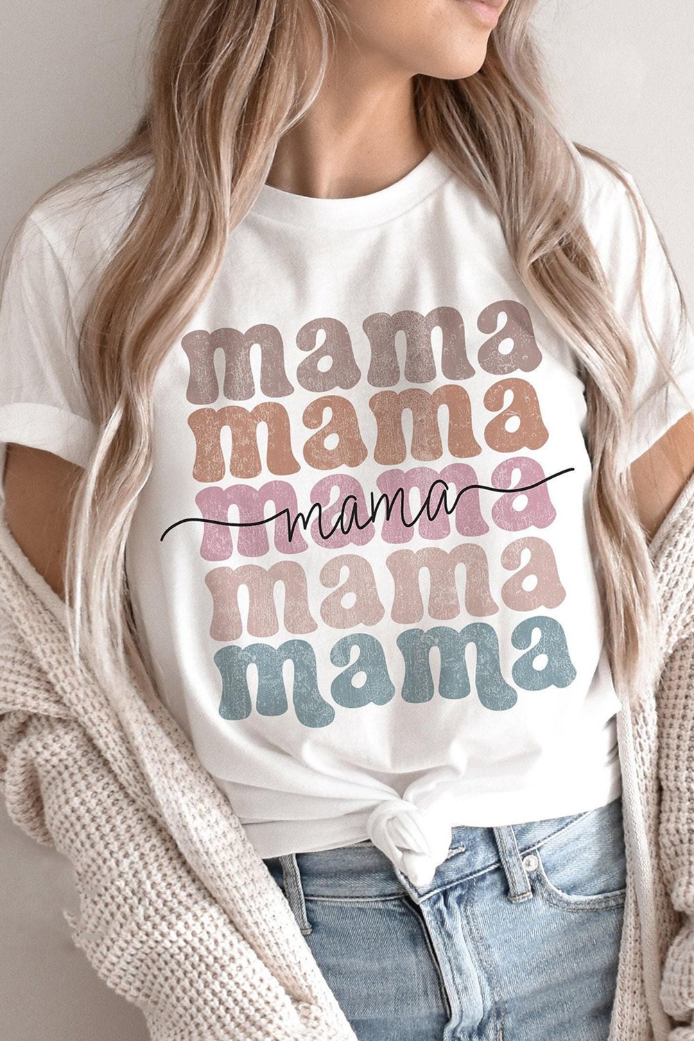 Mama Retro Grafik-T-Shirt