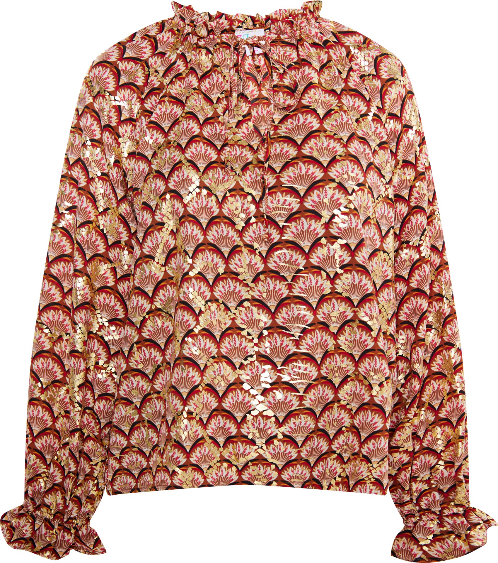 Thumbnail - IZIA Bluse Damen Kamel Mehrfarbig