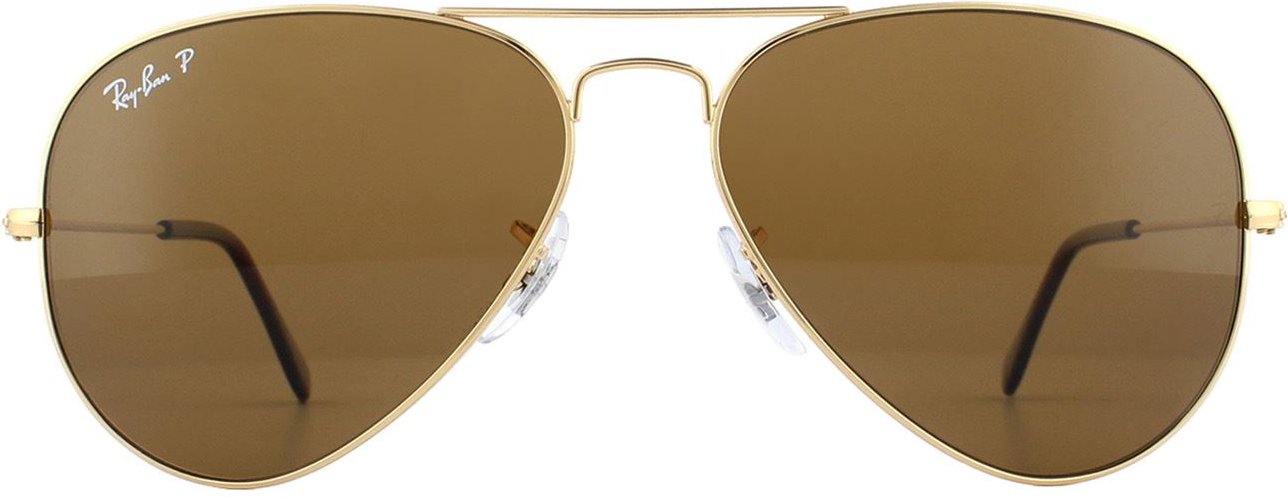 Lunettes De Soleil Ray-Ban Aviator 3025 Or Brun Polarisé 001/57