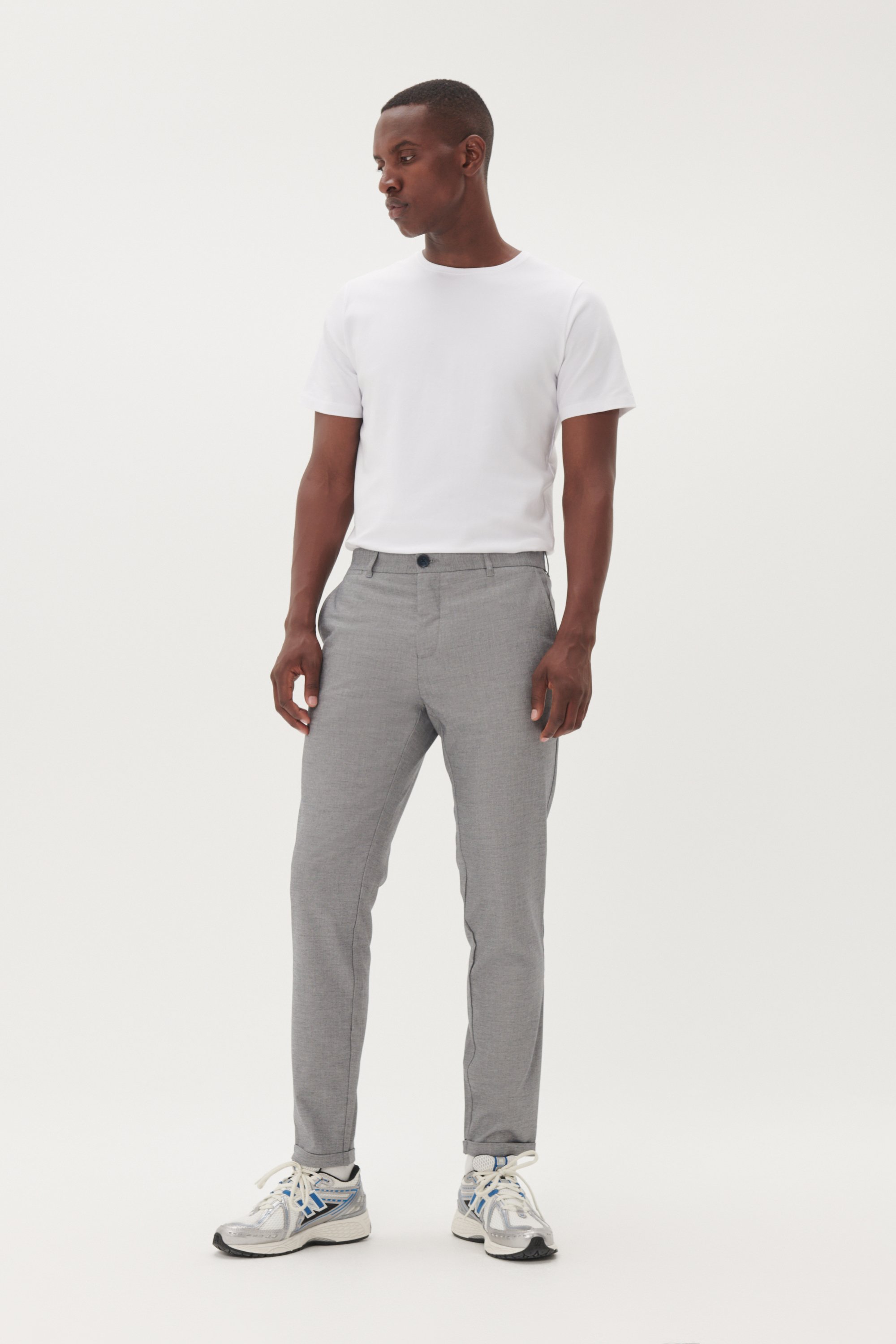 Casual Hose Gerade Passform melange