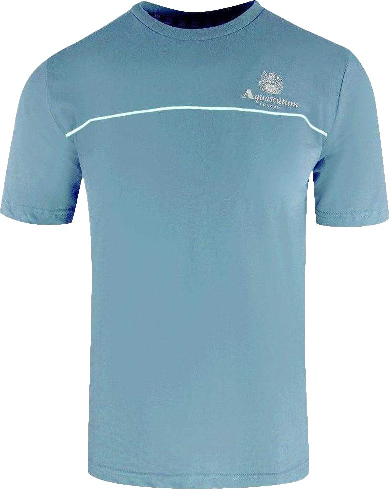 Aquascutum - "Active" T-Shirt für Herren, Rohrleitungsdetail (Blau)
