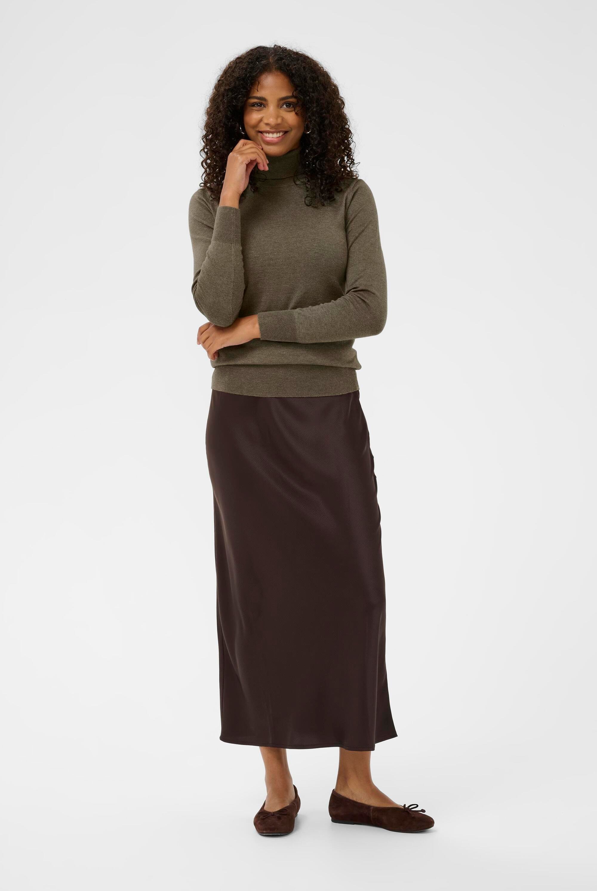 Rollkragen Astrid Rollkragen Slim fit brown