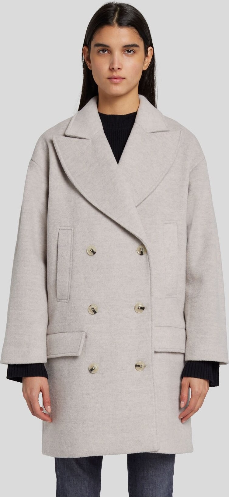 Damen Double Breasted Wool Coat Jacket