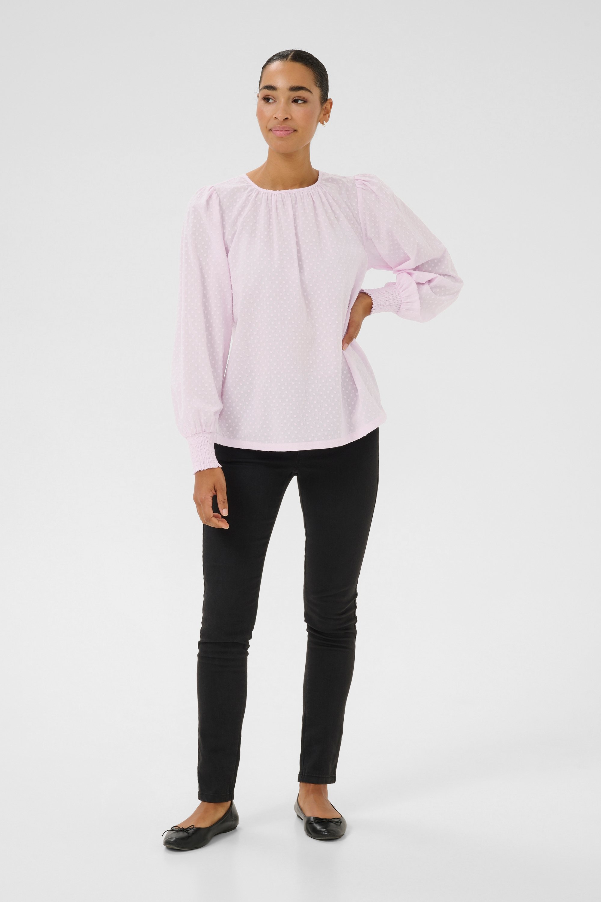 Thumbnail - Langarm-Bluse Regular fit Lilac Snow purple