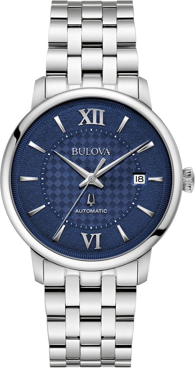 Bulova Hudson Silber Herren Armbanduhr 96B447