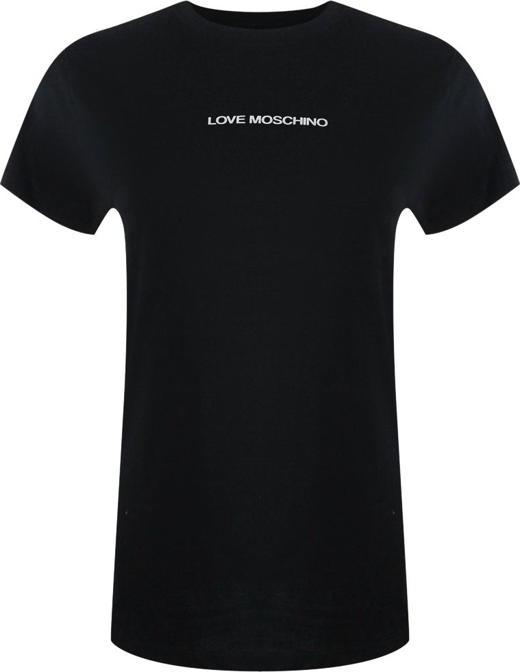Schwarzes T-shirt Mit Moschino-logo