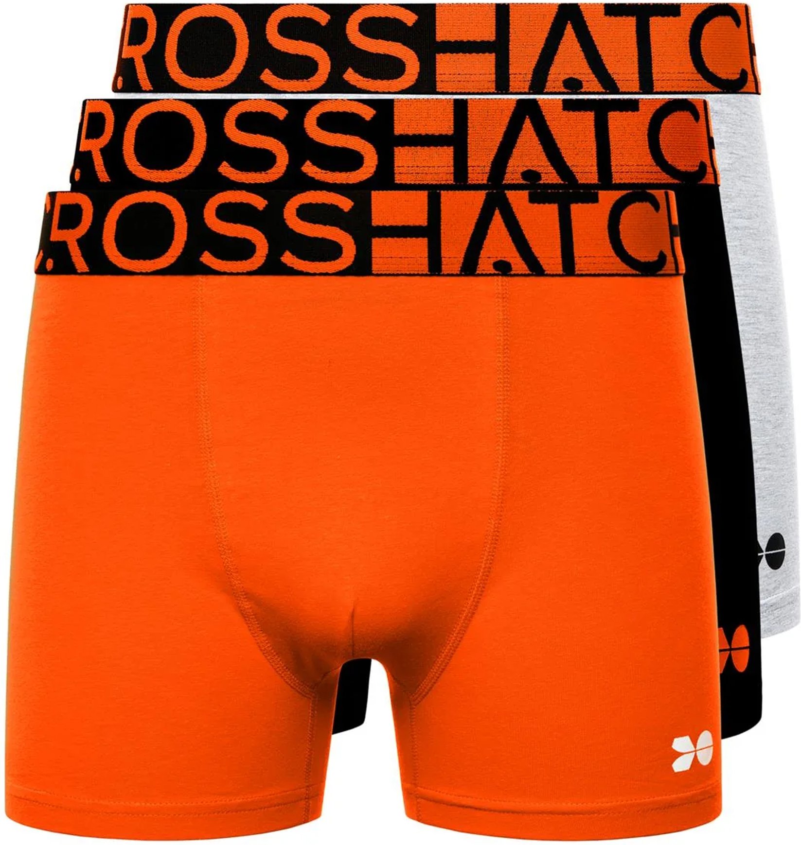 Crosshatch - "Dumas" Boxershorts für Herren (3er-Pack) (Rot/Orange)