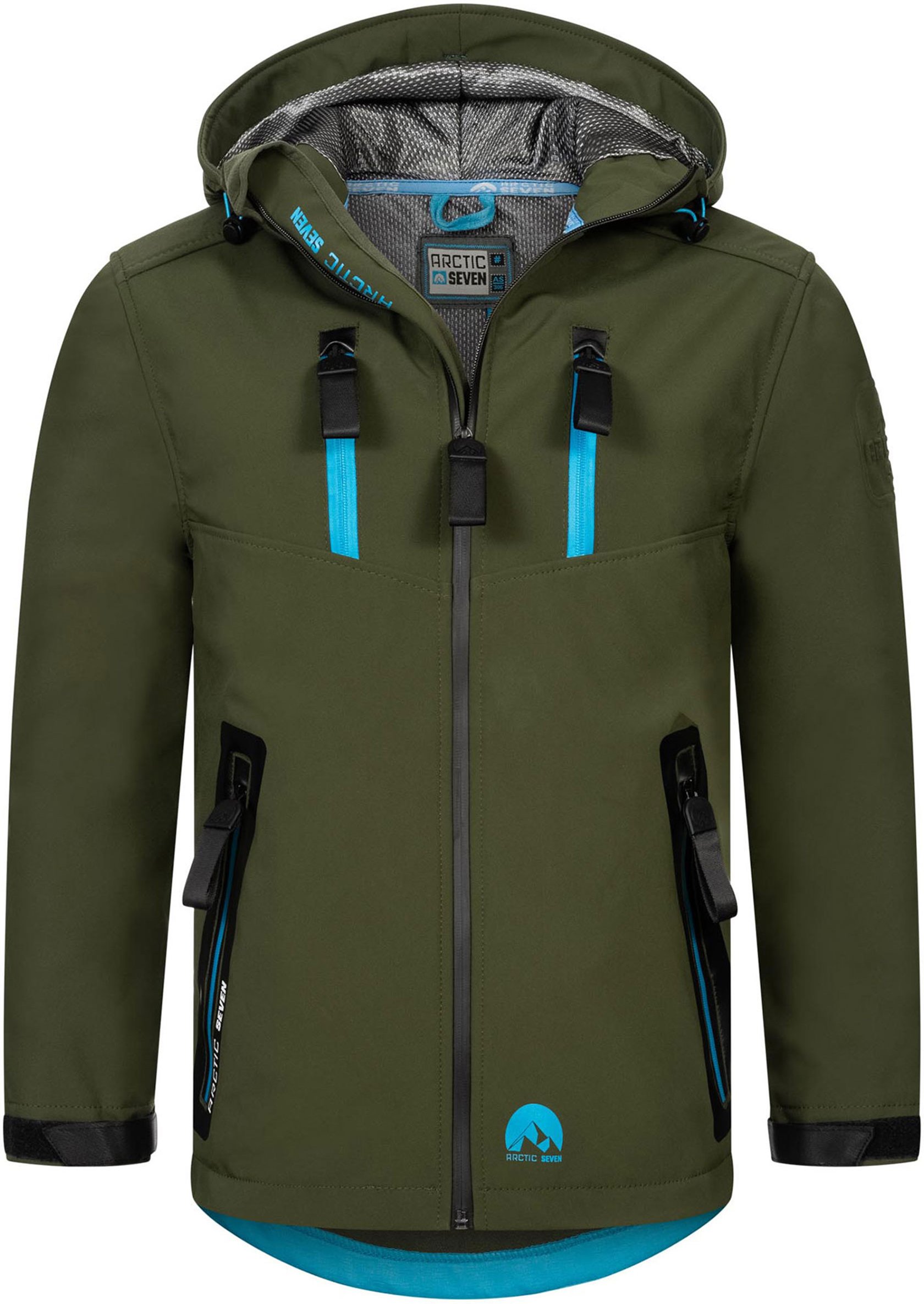 Arctic Seven Herren Softshell Jacke AS-306 – Outdoor Funktionsjacke, wasserabweisend, winddicht