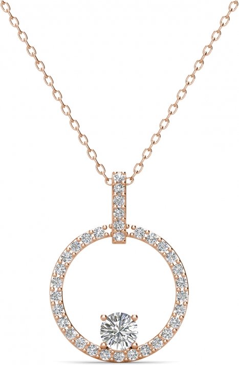 Anhänger Amory - Or Rosé et cristal