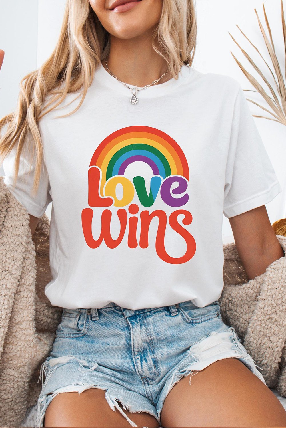 Regenbogen Liebe gewinnt Grafik T-Shirt