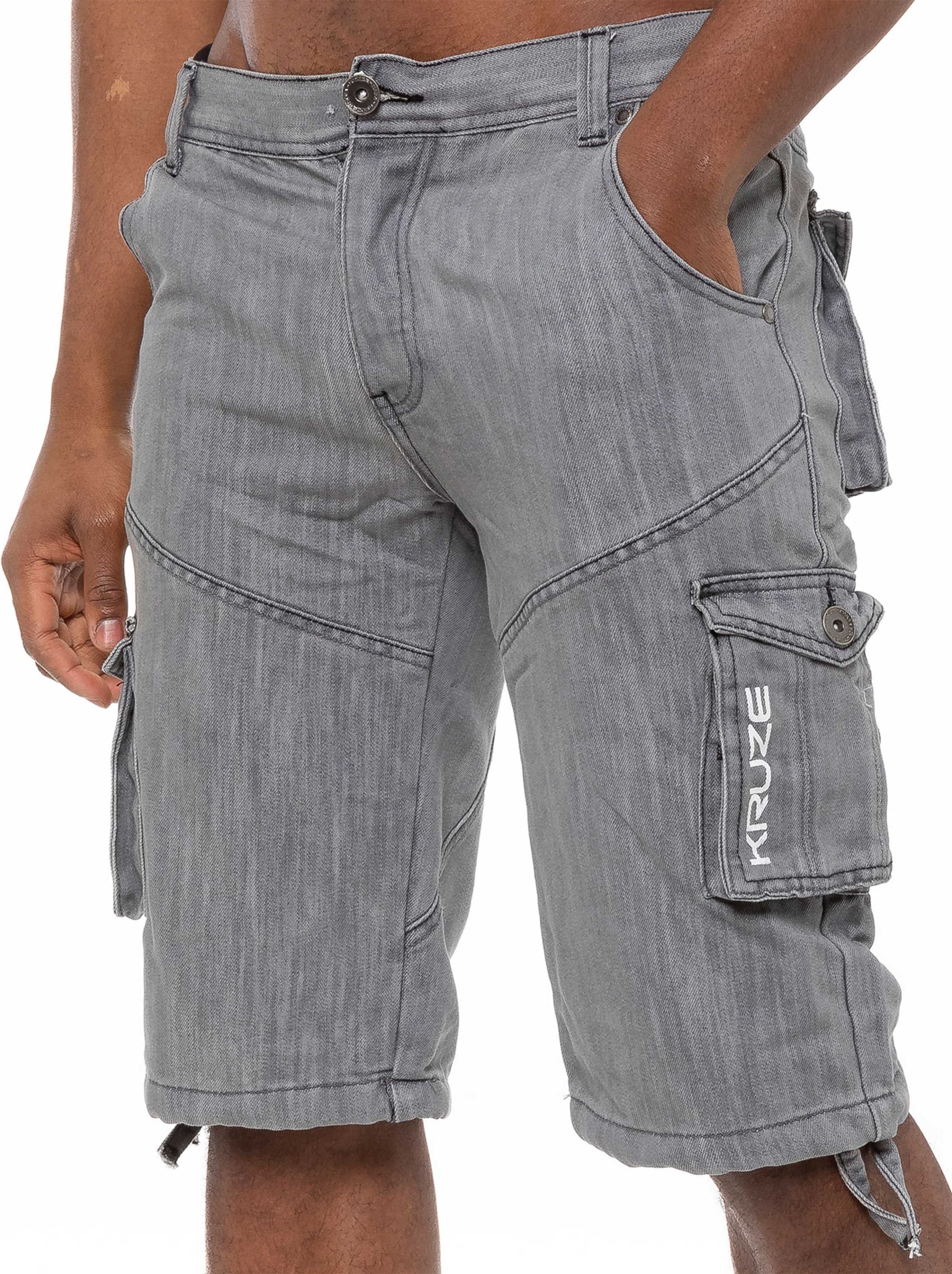 Kruze Herren Cargo Combat Shorts