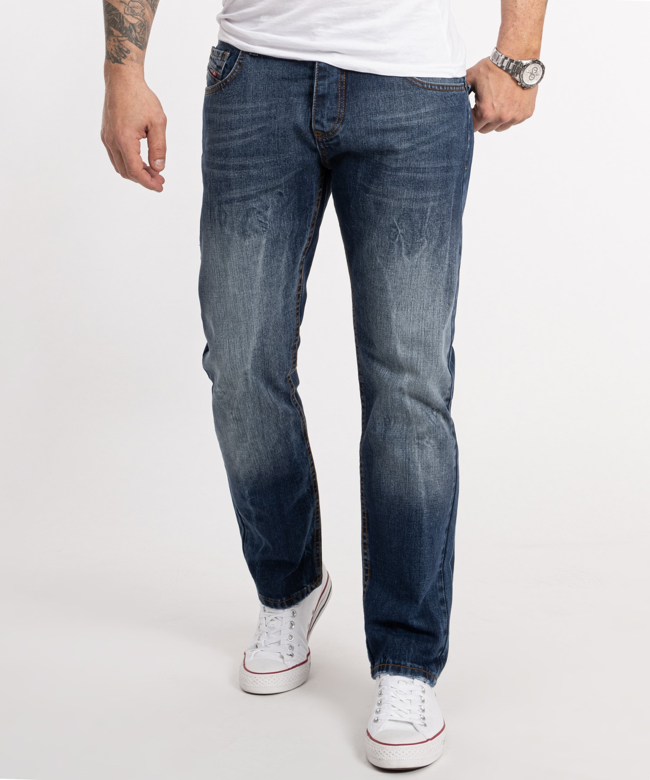 Thumbnail - Rock Creek Jeans Straight Cut Blau