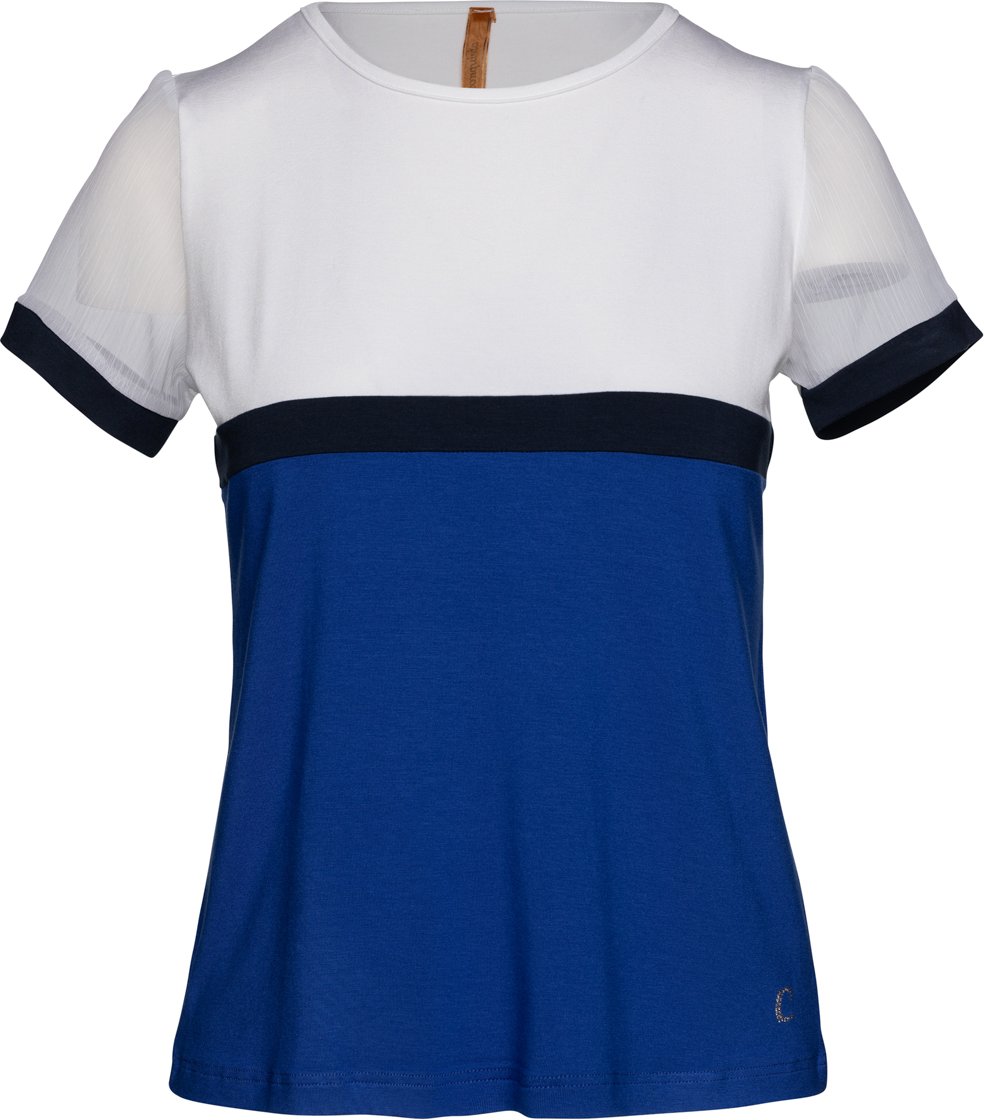 Kurzarm-T-Shirt in Kontrastfarbe