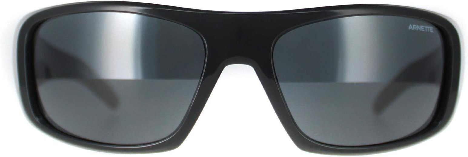 Thumbnail - Arnette Rectangle Mens Dark Grey Light Grey Mirror Black Hot Shot AN4182