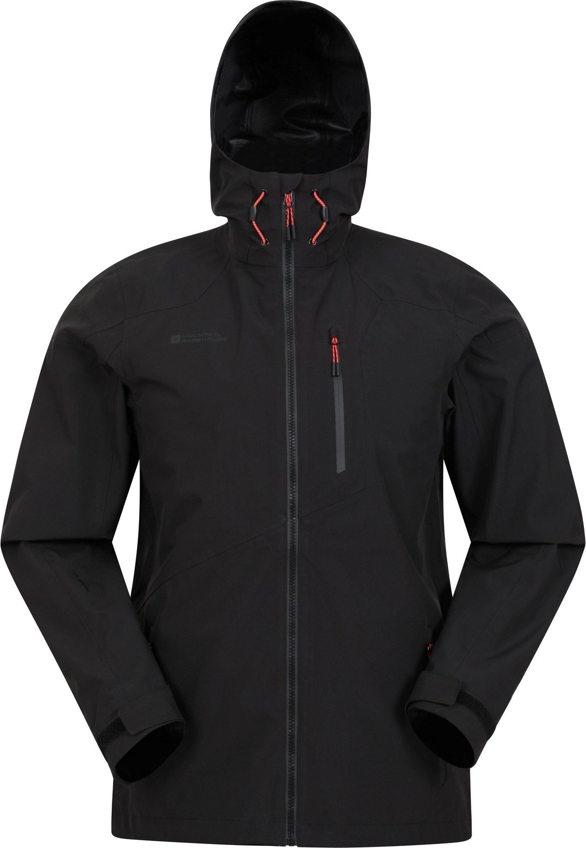 Mountain Warehouse Mens Bachill drei Schicht wasserdichte Jacke (schwarz)