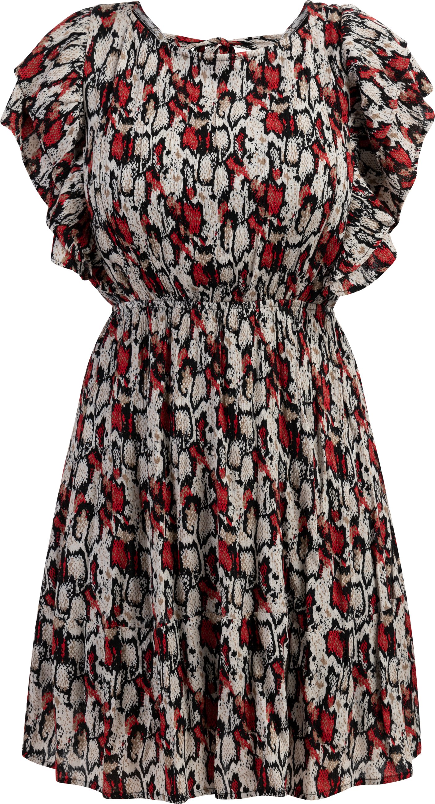 Thumbnail - Faina Kleid Damen Rot Mehrfarbig