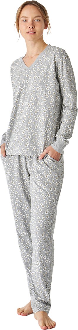 JJBEP1800 Damen-Langarm-Baumwollpyjama