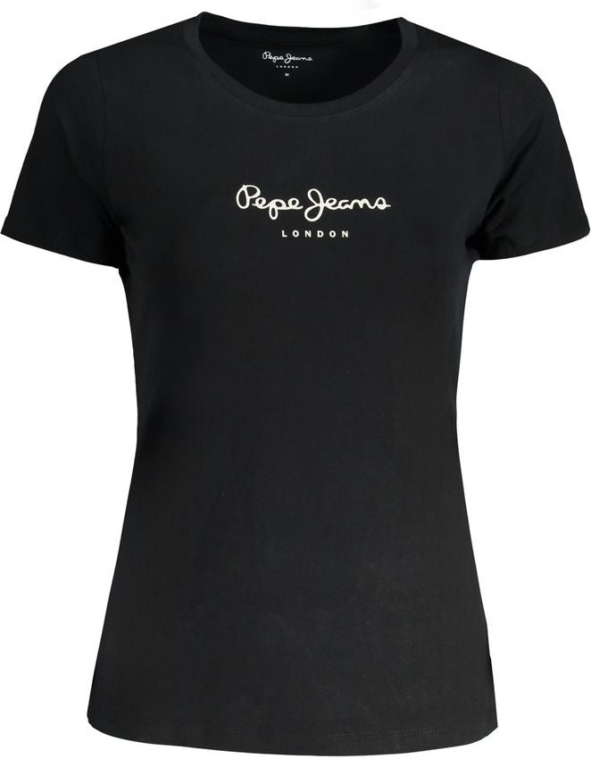 Thumbnail - Pepe Jeans Schwarzes Baumwoll Damen T-Shirt