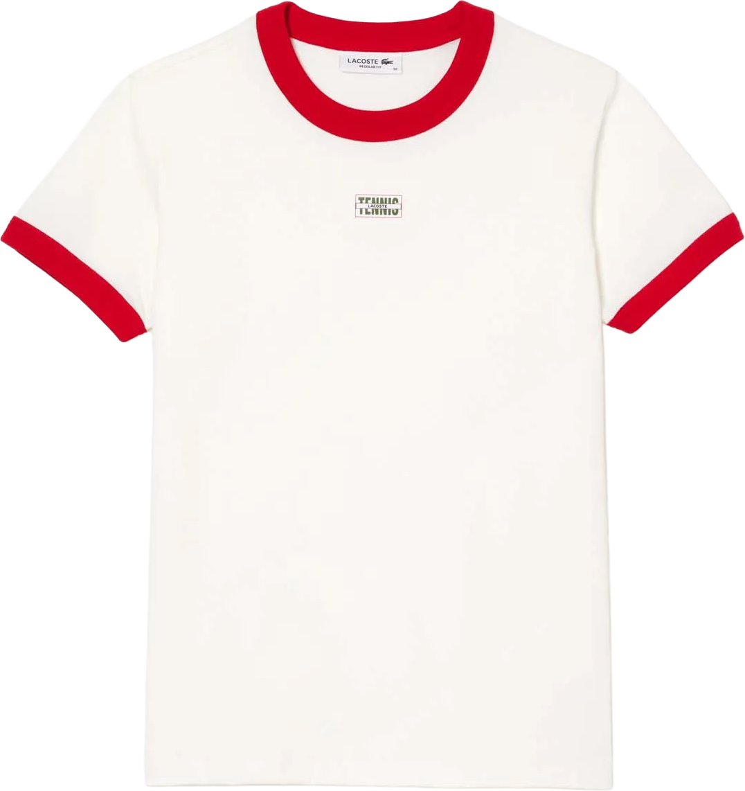 Lacoste - T-Shirt für Damen - Tennis (Weiß/Rot)