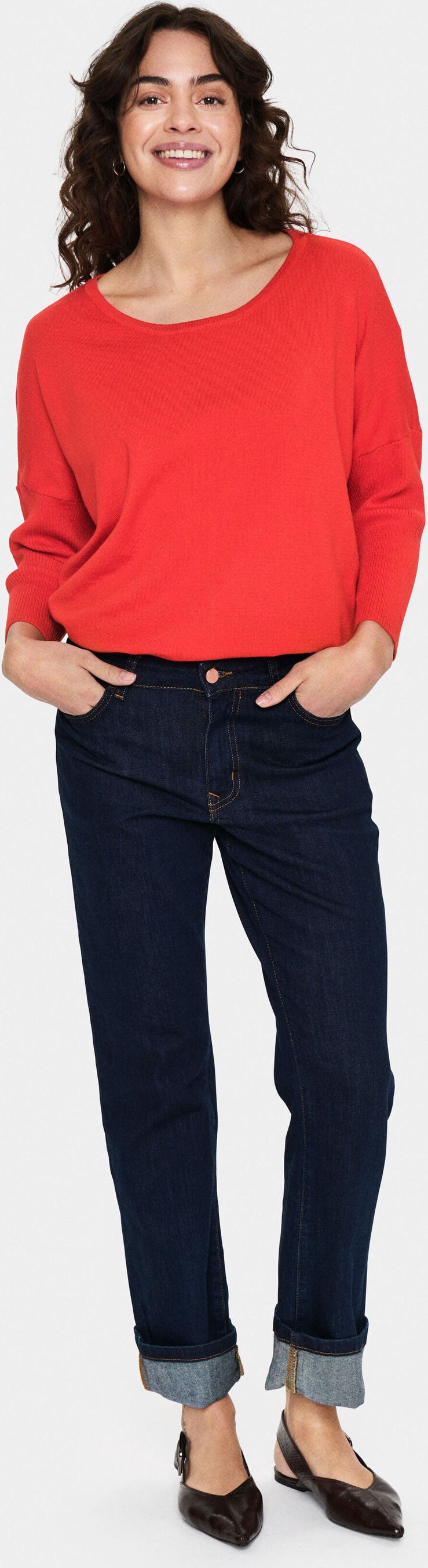 Strickpullover Casual fit red