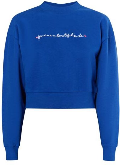 Mymo Sweatshirt kurz Damen KÖNIGSBLAU