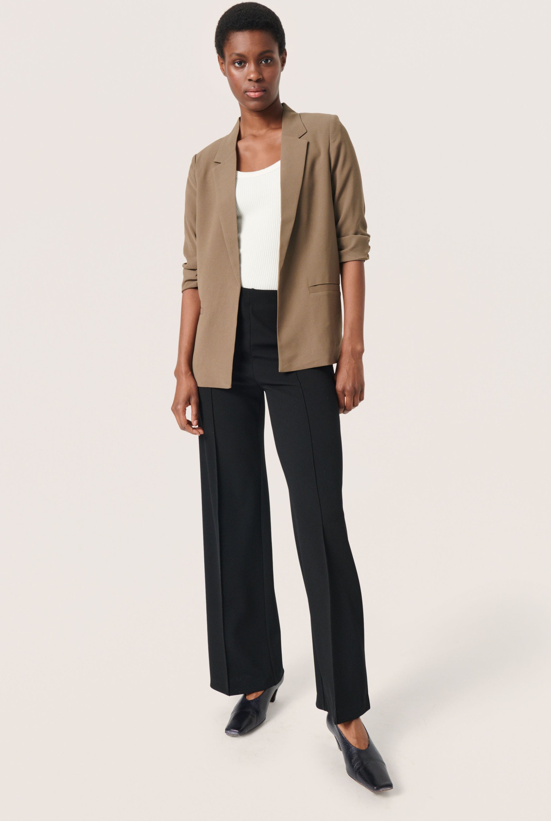 Blazer Gerade Passform Chocolate Chip brown