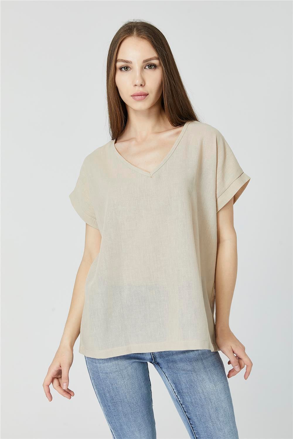 Ausgeschnittene Bluse