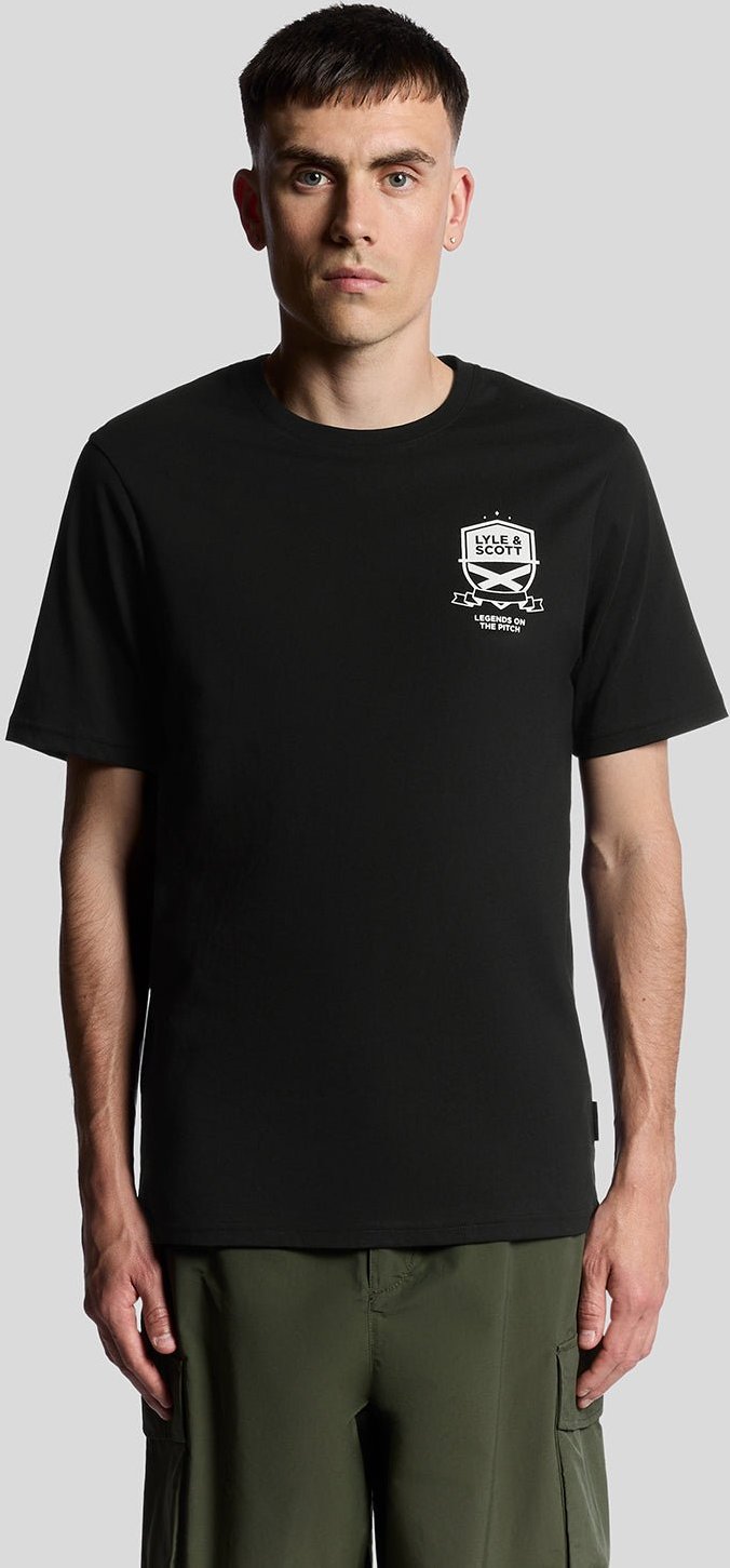 Lyle & Scott Legends Auf dem Platz Grafik T-Shirt - Schwarz