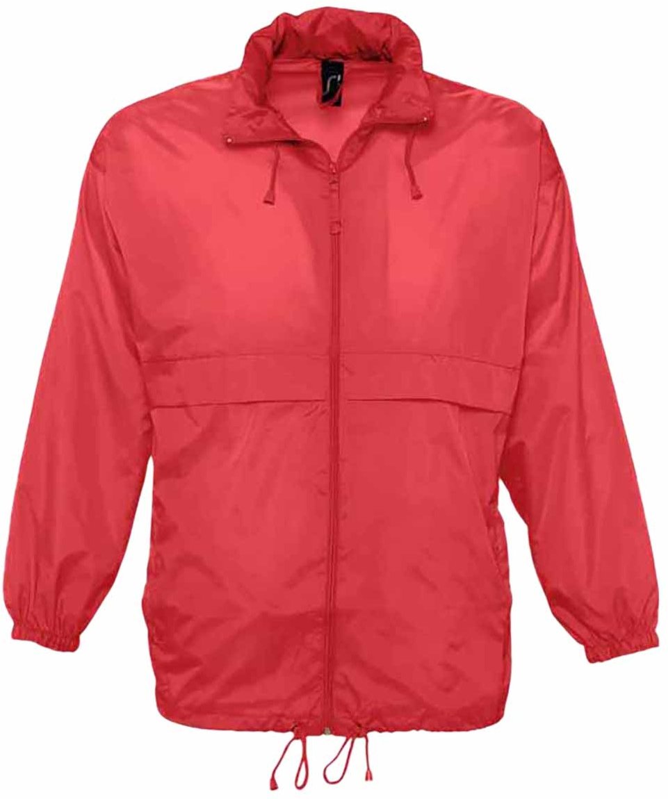 SOLS Unisex Surf Windbreaker Leichtgewichtige Jacke (Rot)